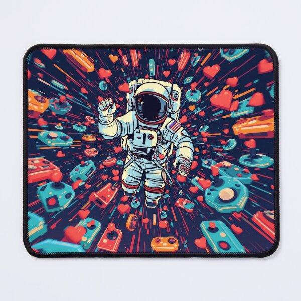 Item preview, Retro Astronaut Gamer in Neon Video Game Hyperspace Explosion designed and sold by TitanRN.