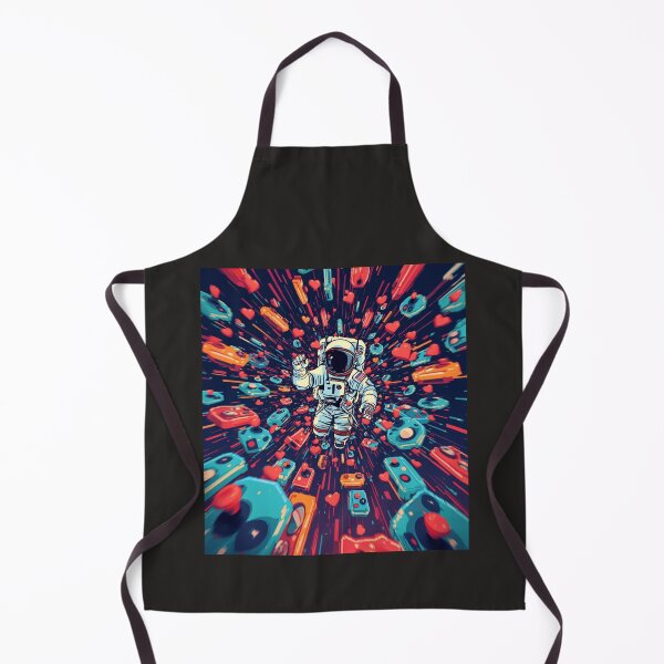Item preview, Retro Astronaut Gamer in Neon Video Game Hyperspace Explosion designed and sold by TitanRN.