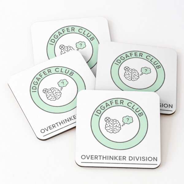 Item preview, IDGAFER Overthinker Club | Sarcastic Mental Health Humor | Gen Z Relatable Quote Sticker designed and sold by ELDA-STORE.