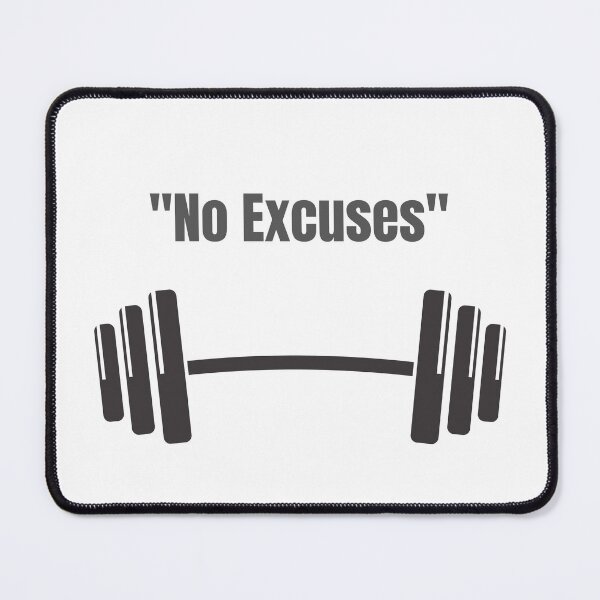 Item preview, No Excuses – Minimalist Gym Motivation Typography Design designed and sold by IronMindStudio.