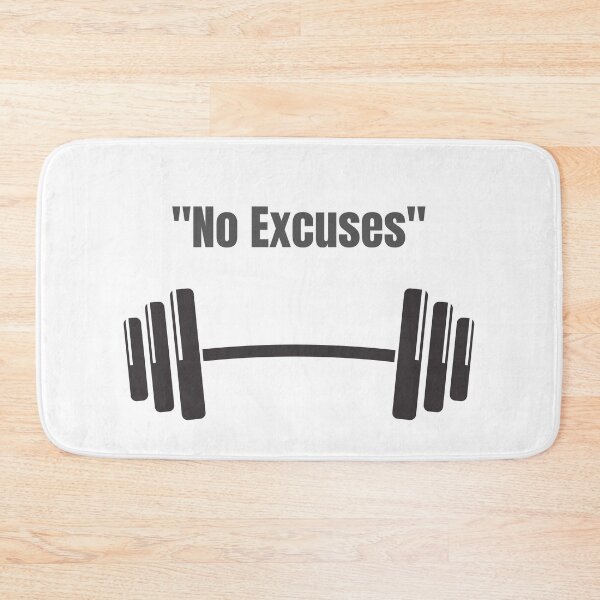 Item preview, No Excuses – Minimalist Gym Motivation Typography Design designed and sold by IronMindStudio.