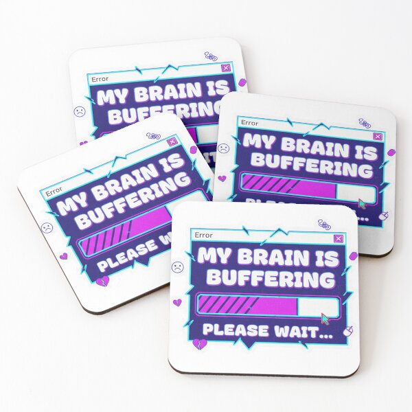 Item preview, My Brain is Buffering - Retro 90s Loading Bar Glitch Aesthetic designed and sold by ELDA-STORE.