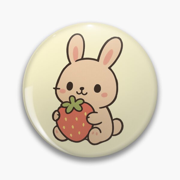 Item preview, Cute bunny eating a strawberry designed and sold by pawwdesigns.