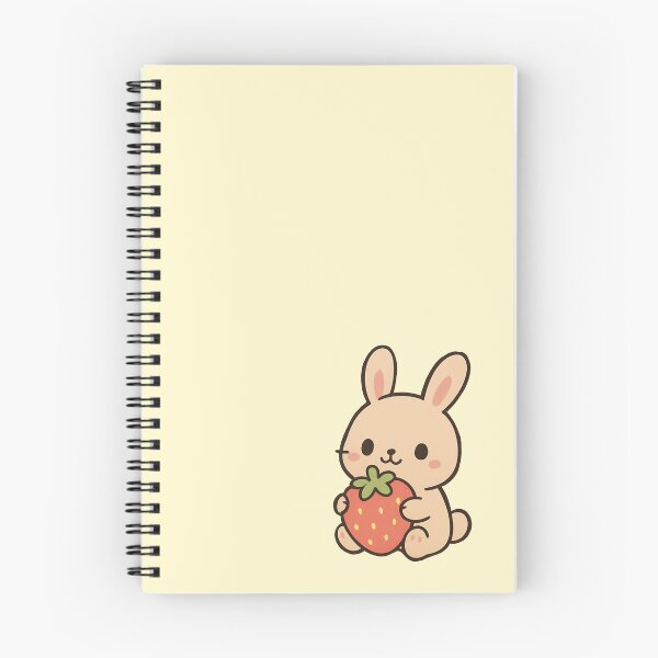 Artikelvorschau, Niedliches Häschen, das eine Erdbeere isst entworfen und verkauft von pawwdesigns.