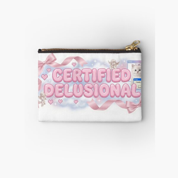 Item preview, Certified Delusional Coquette Bow Cute Mental Health Meme Sticker designed and sold by ELDA-STORE.