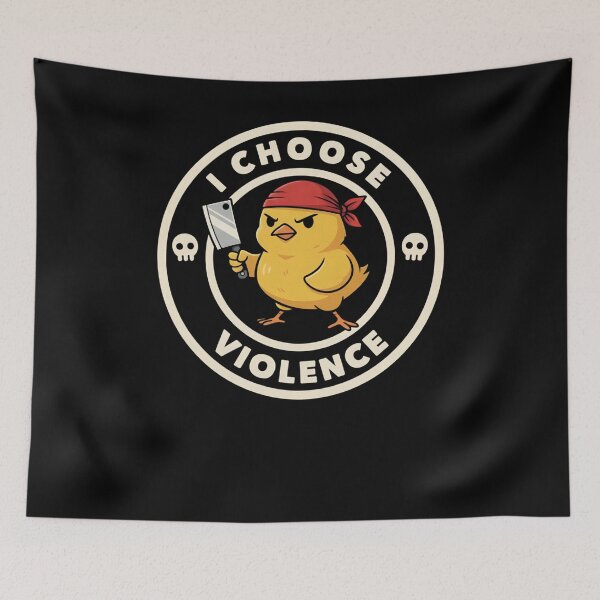 Item preview, I Choose Violence Funny Duck designed and sold by THREE LITTLE BEANS.