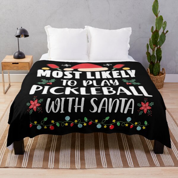 Artikelvorschau, Am wahrscheinlichsten spielt man Pickleball mit der Familie Santa Weihnachten entworfen und verkauft von ClaraTeresa1.