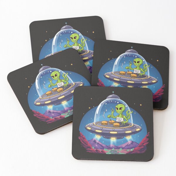 Item preview, Cute Alien BBQ UFO - Out of This World Burgers T-Shirt designed and sold by TitanRN.
