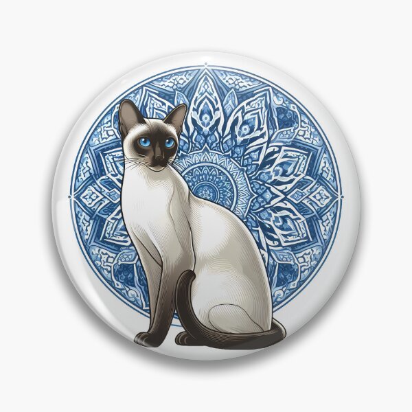 Item preview, Traditional Thai Siamese Cat Porcelain Pattern designed and sold by oynipshop.
