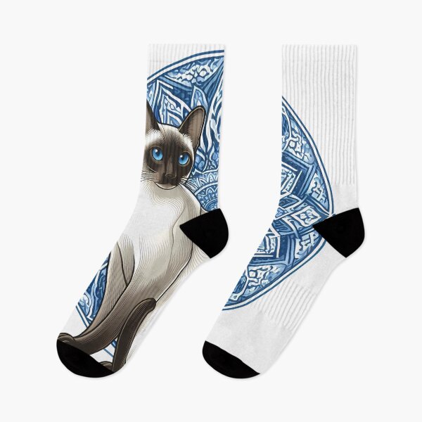 Item preview, Traditional Thai Siamese Cat Porcelain Pattern designed and sold by oynipshop.