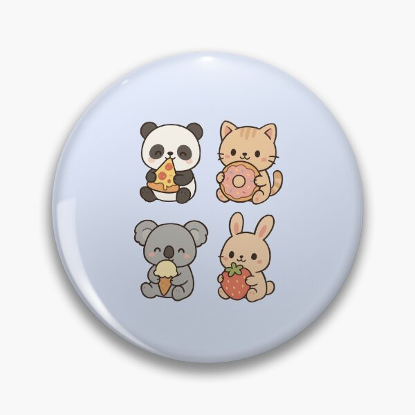 Item preview, Cute Animals with foods  designed and sold by pawwdesigns.