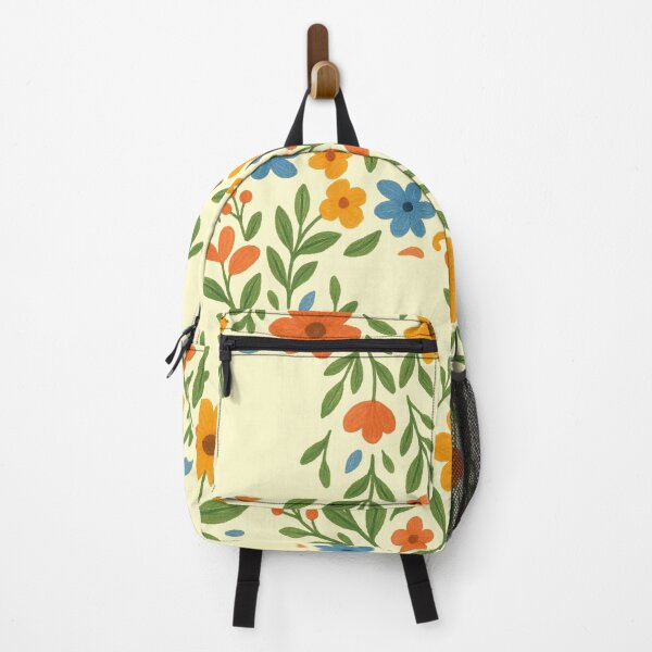 Item preview, Vibrant Folk Floral Embroidery on Navy designed and sold by The-Tiny-Canvas.