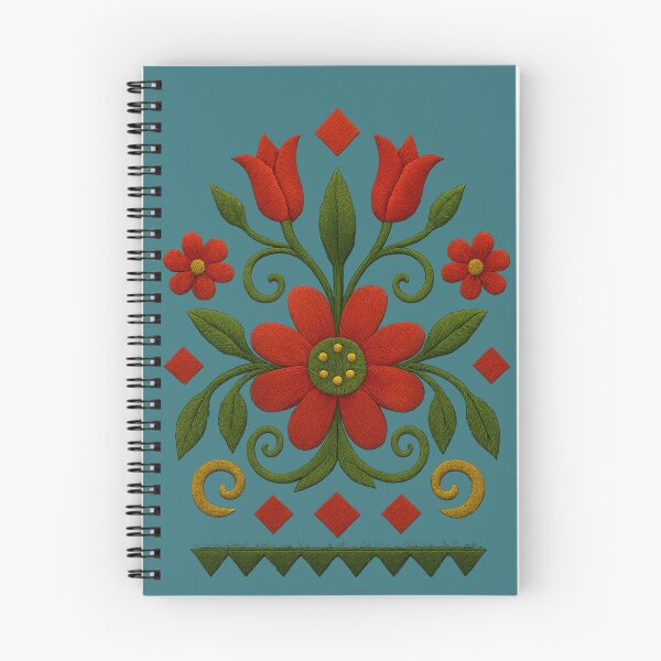 Item preview, Narrow Highland Folk Motif – Floral & Geometric Harmony designed and sold by © Zenscape Studio 2025.