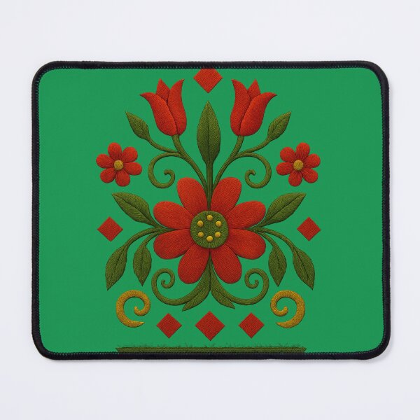 Item preview, Narrow Highland Folk Motif – Floral & Geometric Harmony designed and sold by © Zenscape Studio 2025.