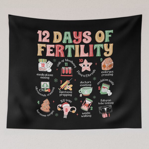 Item preview, 12 Days Of Fertility Ivf Nurse Christmas Ob Gyn Transfer Day designed and sold by ClaraTeresa1.