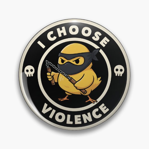 Item preview, I Choose Violence Funny Duck designed and sold by THREE LITTLE BEANS.