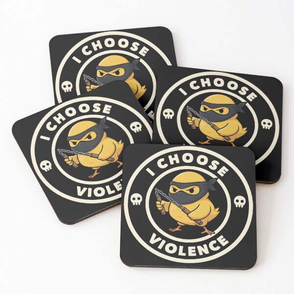 Item preview, I Choose Violence Funny Duck designed and sold by THREE LITTLE BEANS.