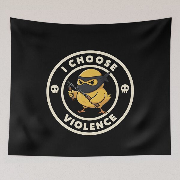 Item preview, I Choose Violence Funny Duck designed and sold by THREE LITTLE BEANS.