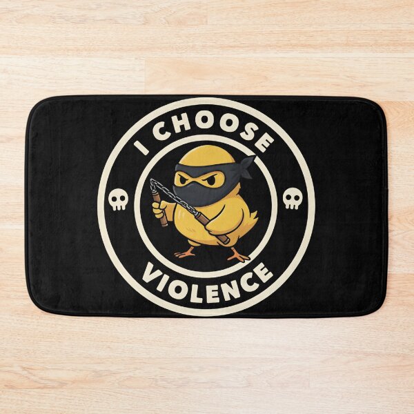 Item preview, I Choose Violence Funny Duck designed and sold by THREE LITTLE BEANS.