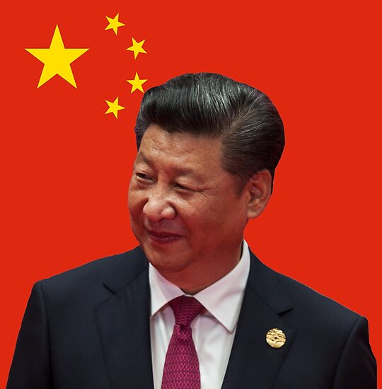 Xi Jinping In Front Of Chinese Flag 2 Poster By Saltybrit Redbubble Xi Jinping In Front Of Chinese Flag 2 Poster By Saltybrit Redbubble