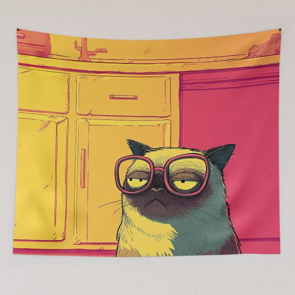 Item preview, Hipster Kitten's Morning Ritual designed and sold by Venon28.
