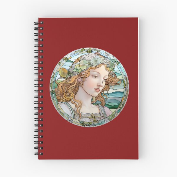 Item preview, A CLASSICAL STAINED GLASS WINDOW WITH A RENAISSANCE WOMAN designed and sold by infinitearte.
