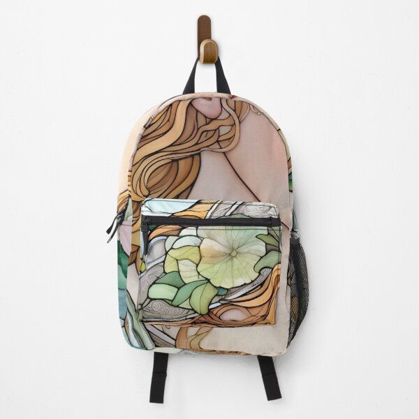 Item preview, A CLASSICAL STAINED GLASS WINDOW WITH A RENAISSANCE WOMAN designed and sold by infinitearte.