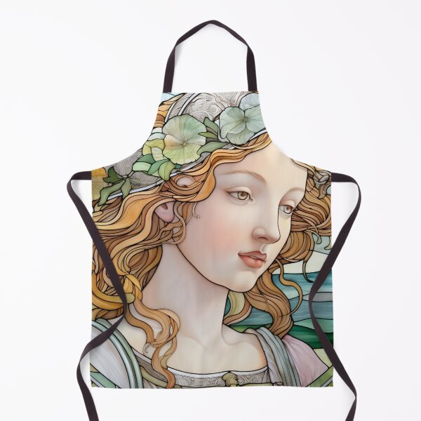 Item preview, A CLASSICAL STAINED GLASS WINDOW WITH A RENAISSANCE WOMAN designed and sold by infinitearte.