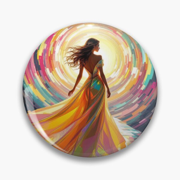 Item preview, Golden Girl emerging from abstract shapes – surreal metallic tones & ethereal light in motion designed and sold by FotoworldEdel.