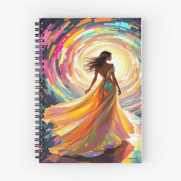 Item preview, Golden Girl emerging from abstract shapes – surreal metallic tones & ethereal light in motion designed and sold by FotoworldEdel.