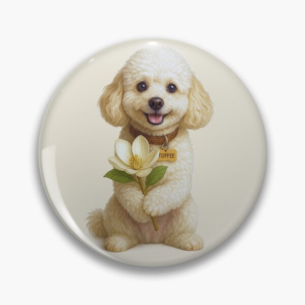 Item preview, Magnolia Toffee – Cute Photorealistic Dog Illustration designed and sold by Mert Creates – Toffee & Rozi.