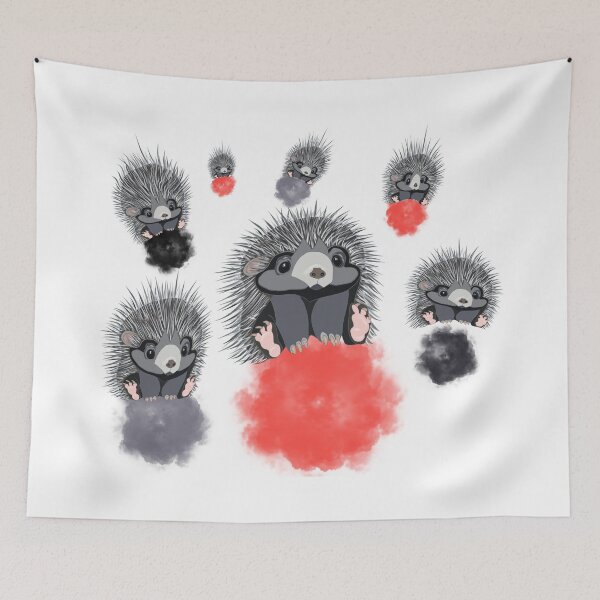 Item preview, Hedgehogs Flying on Cotton Candy designed and sold by CorniDesign.
