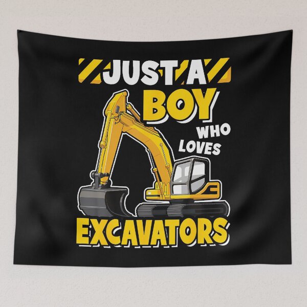 Item preview, Just A Boy Who Loves Excavators Kids Construction Vehicle designed and sold by KarlaLeanne.
