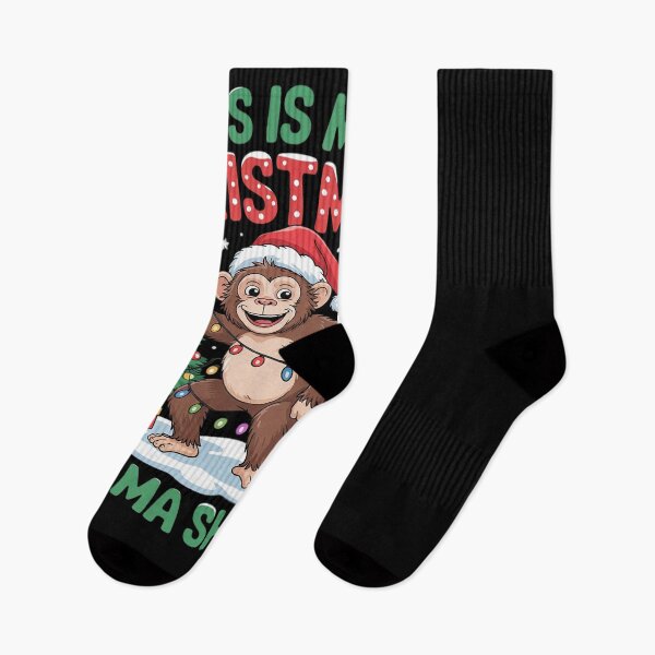 Item preview, This Is My Christmas Pajama Monkey Christmas  designed and sold by BeetleMalon.