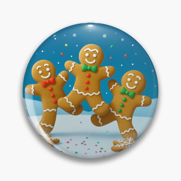 Artikelvorschau, Tanzendes Lebkuchen-Trio – Fröhliche Weihnachtsstimmung entworfen und verkauft von Laugh & Rewind .