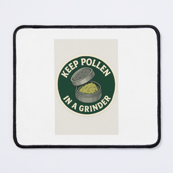Artikelvorschau, Bewahren Sie Pollen in einer Mühle auf – Vintage Cannabis Humor Sticker entworfen und verkauft von Design-Curios.