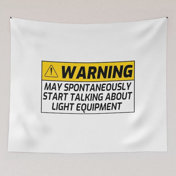 Item preview, Funny Lighting Technician Warning Sign designed and sold by otsilibarfob.