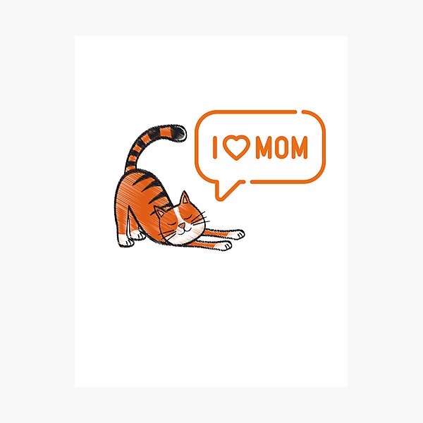 Item preview, I Love Mom – Cat Edition designed and sold by Lavishly-Design.