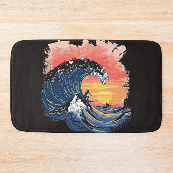 Item preview, Epic Sunset Barrel Wave Surfing Art designed and sold by TitanRN.