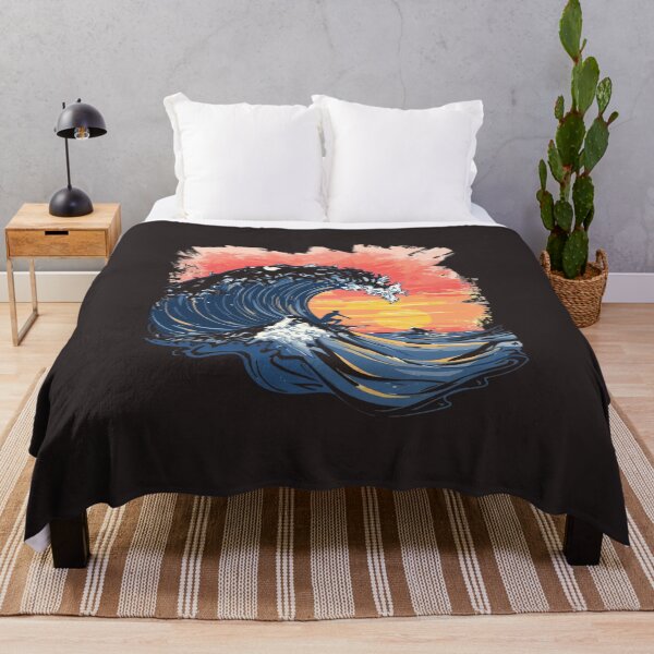 Item preview, Epic Sunset Barrel Wave Surfing Art designed and sold by TitanRN.