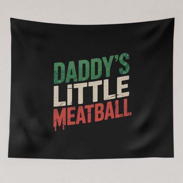 Item preview, Daddy Little Meatball Funny Italian Groovy Distressed Style  designed and sold by RsFilsingerArt.