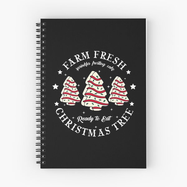 Aperçu de l'œuvre Arbre de Noël frais de la ferme Gâteau de Noël Vacances Famille Correspondance créée et vendue par RubySandy.