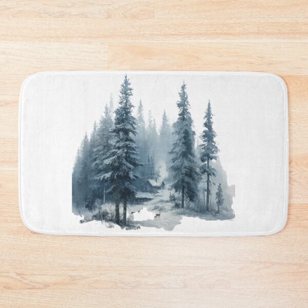 Item preview, Winter Christmas in the pines designed and sold by MerryHillStudio.
