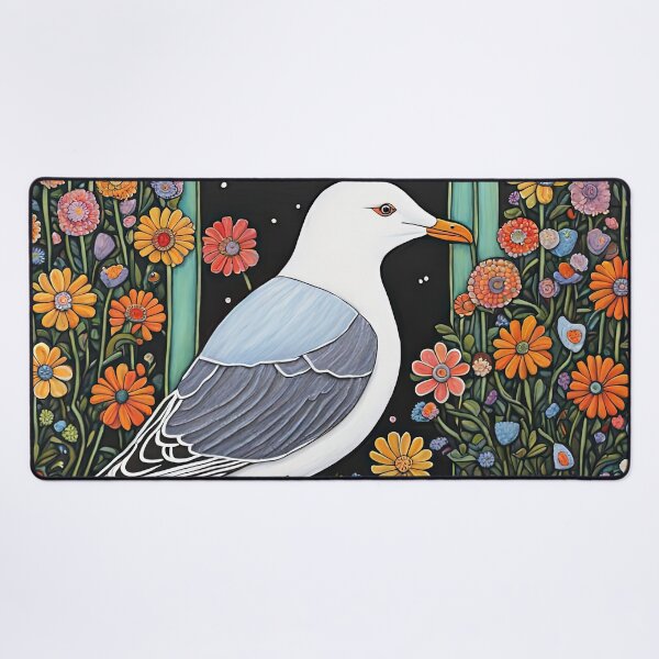 Item preview, Folk Art Seagull smelling flowers in a window box designed and sold by Colin Bentham.