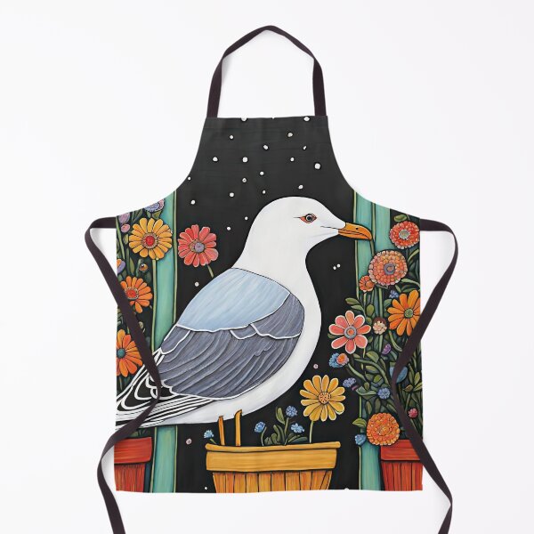Item preview, Folk Art Seagull smelling flowers in a window box designed and sold by Colin Bentham.