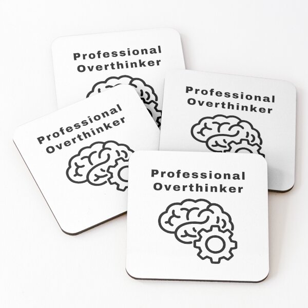Item preview, Professional Overthinker – Relatable Minimalist Quote designed and sold by Meeseeeks.