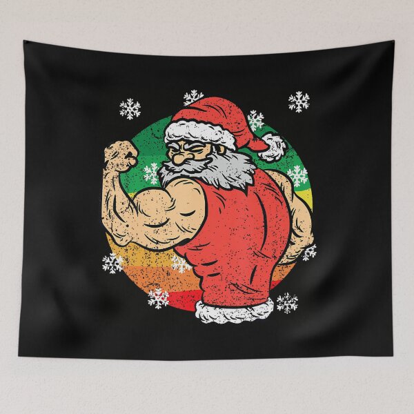Item preview, Santa Muscle Christmas 	 X-Mas Gym Fitness Workout designed and sold by KarlaLeanne.