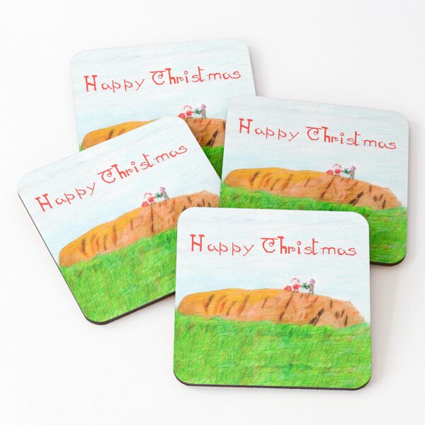 Item preview, Happy Christmas Santa atop Ayers Rock designed and sold by Goods4SaleNow.