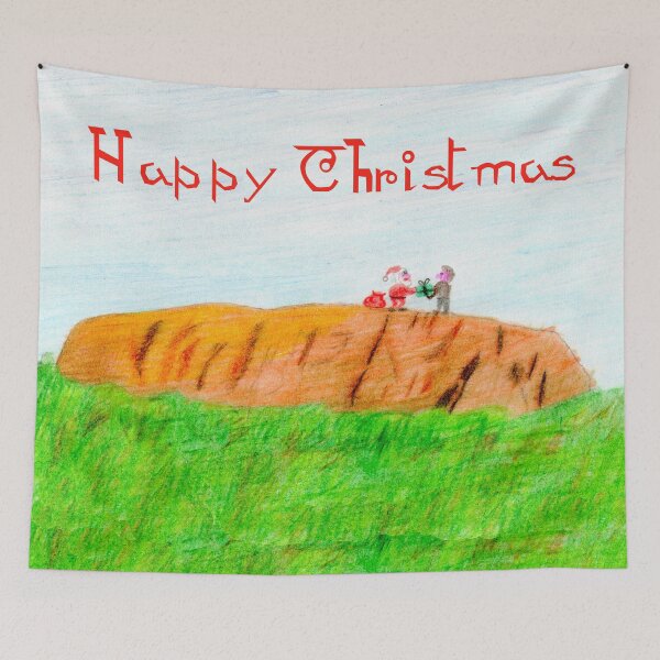 Item preview, Happy Christmas Santa atop Ayers Rock designed and sold by Goods4SaleNow.