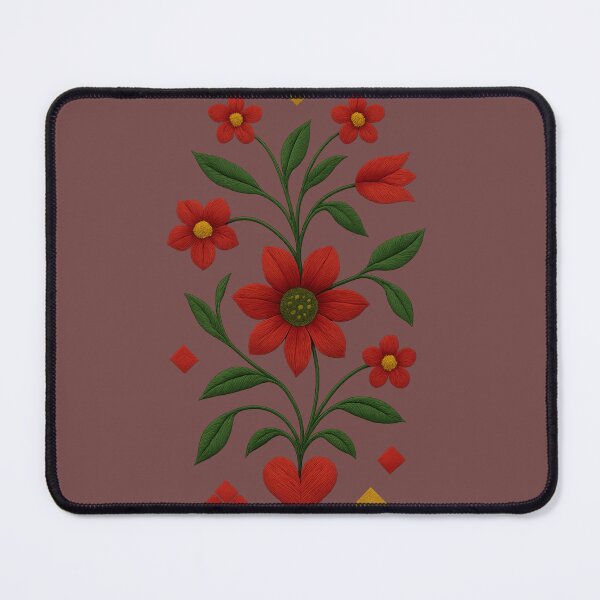 Item preview, Narrow Highland Folk Motif – Floral & Geometric Harmony designed and sold by © Zenscape Studio 2025.